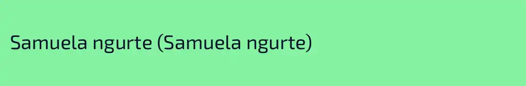 Samuela ngurte (Samuela ngurte)